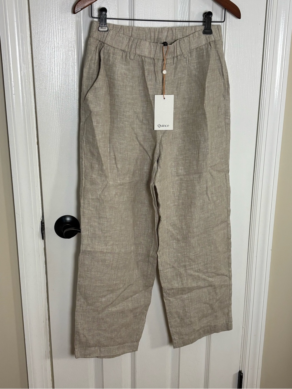 NWT Quince Women's 100% Linen Cropped Pants